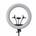 Wholesale 18 inch Selfie Ring Light with 3 Cell Phone Holder, Remote Controller, Carry Bag for Live Stream, Makeup, YouTube Video, Photography TikTok, & More Compatible with Universal Phone (No Stand) (Black)